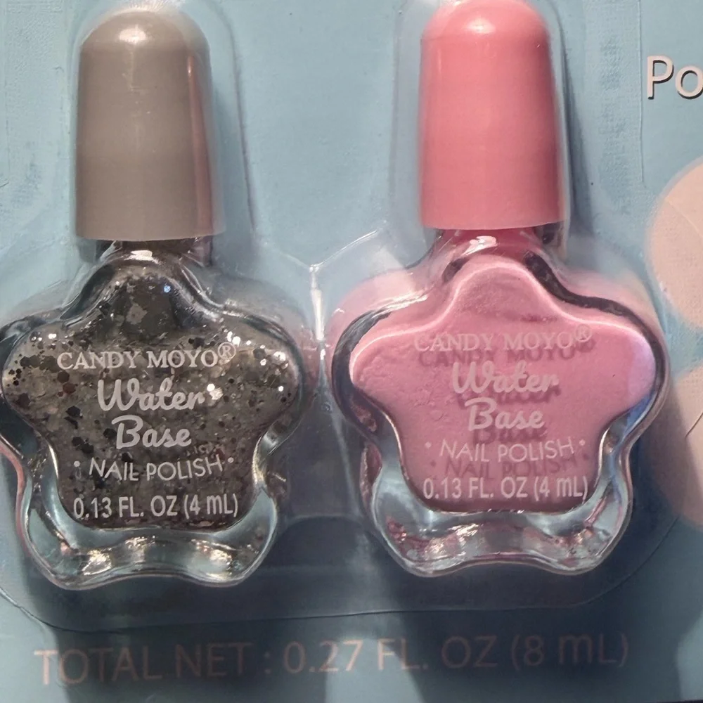 Kids Nail Polish Set - Gray and Pink